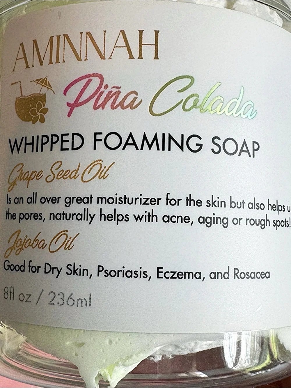 AMINNAH Piña Colada Whipped Foaming Soap